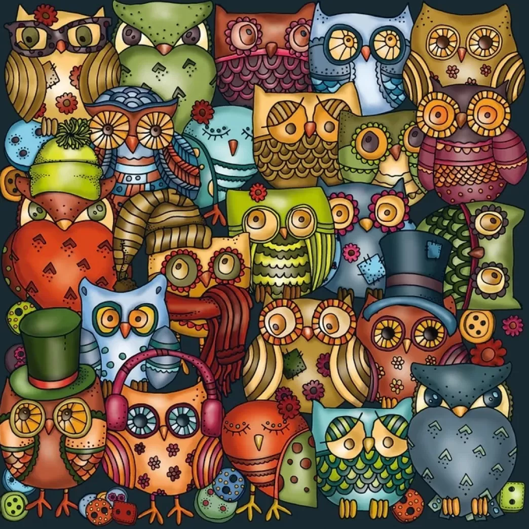 Curiosi Vogelpuzzels>: Owls (211) Legpuzzel