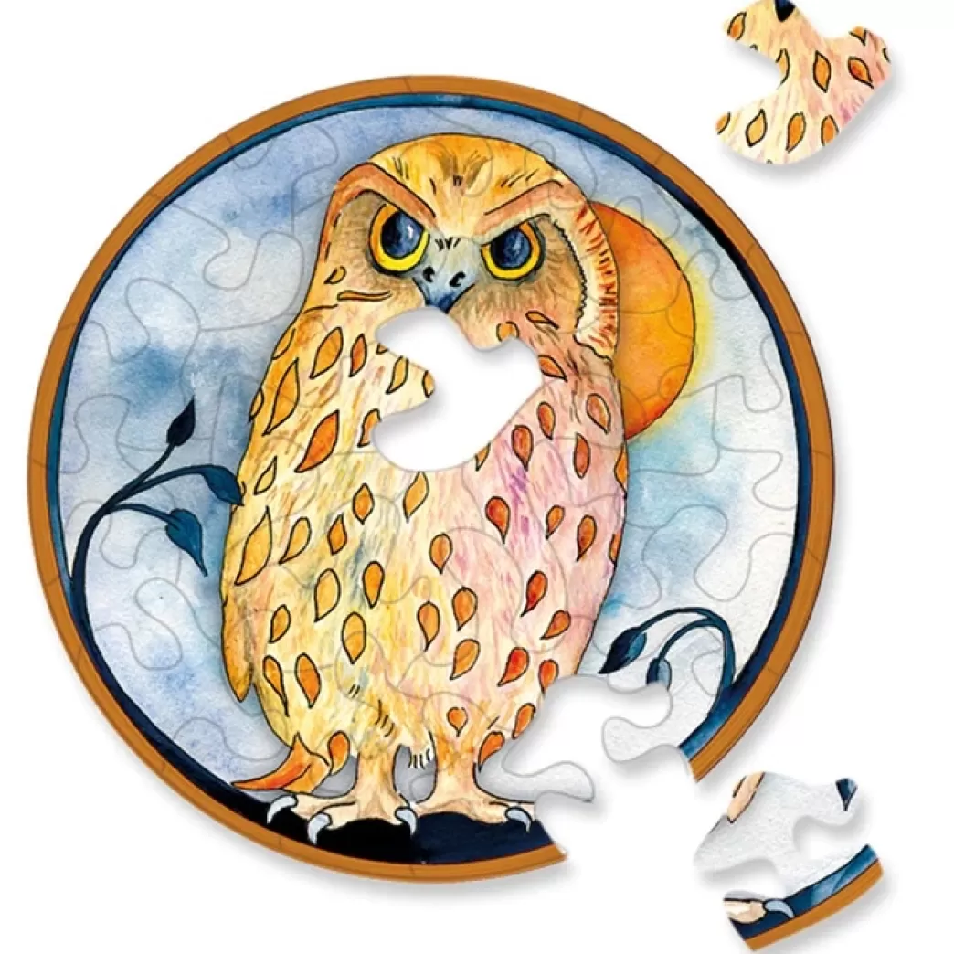 Curiosi Vogelpuzzels>: Uil Bij Maan (33) Minipuzzel