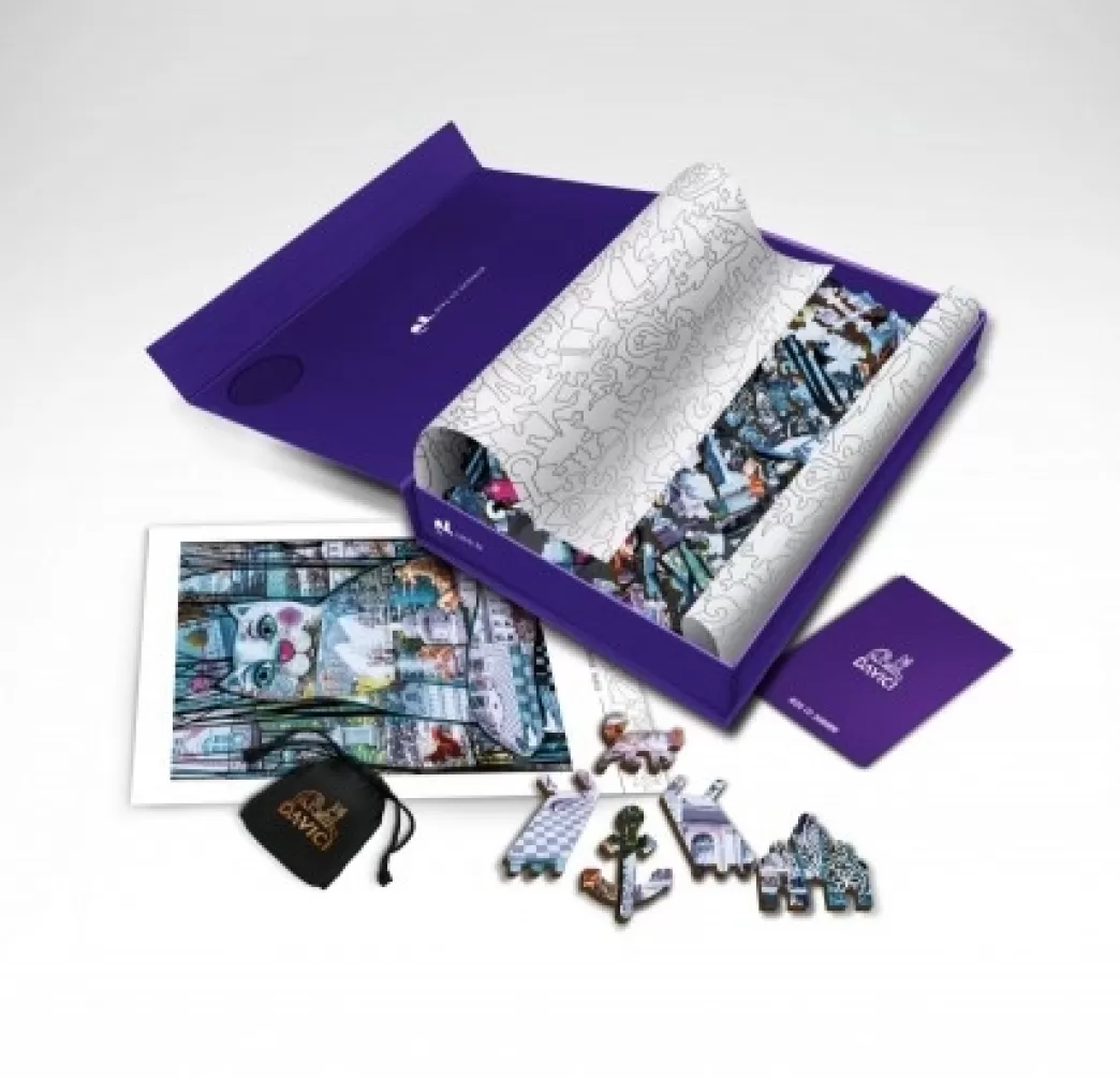Davici Kattenpuzzels>: De Kat Van St Petersburg (200) Houten Legpuzzel