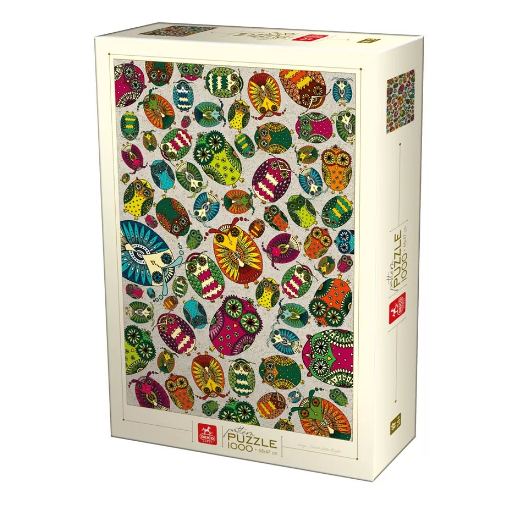 Deico Games Vogelpuzzels>Deico: Pattern Puzzle - Owl (1000) Uilenpuzzel