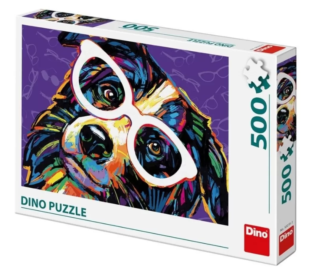 Dino Hondenpuzzels>: Dog With Glasses (500) Hondenpuzzel