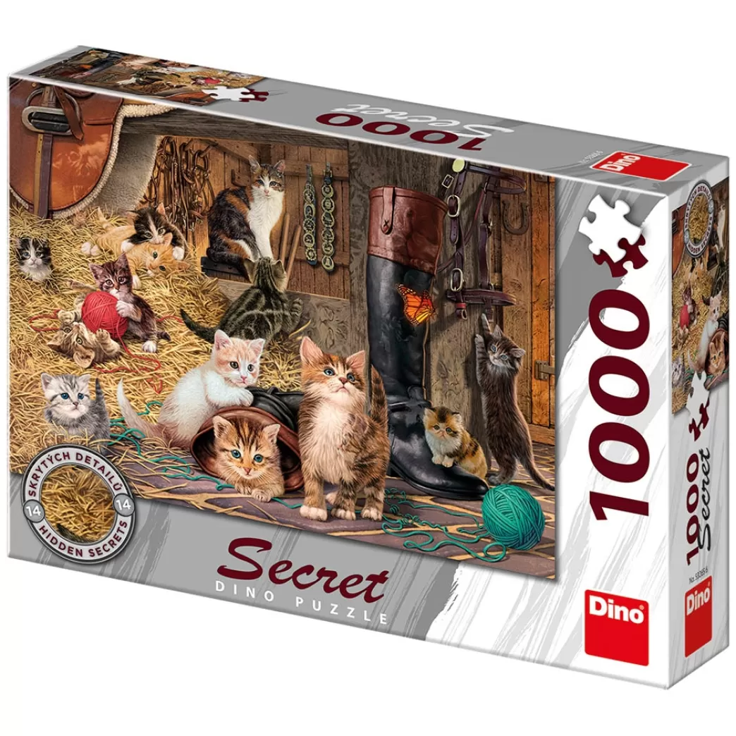Dino Kattenpuzzels>: Secret Puzzle Kittens (1000) Kattenpuzzel