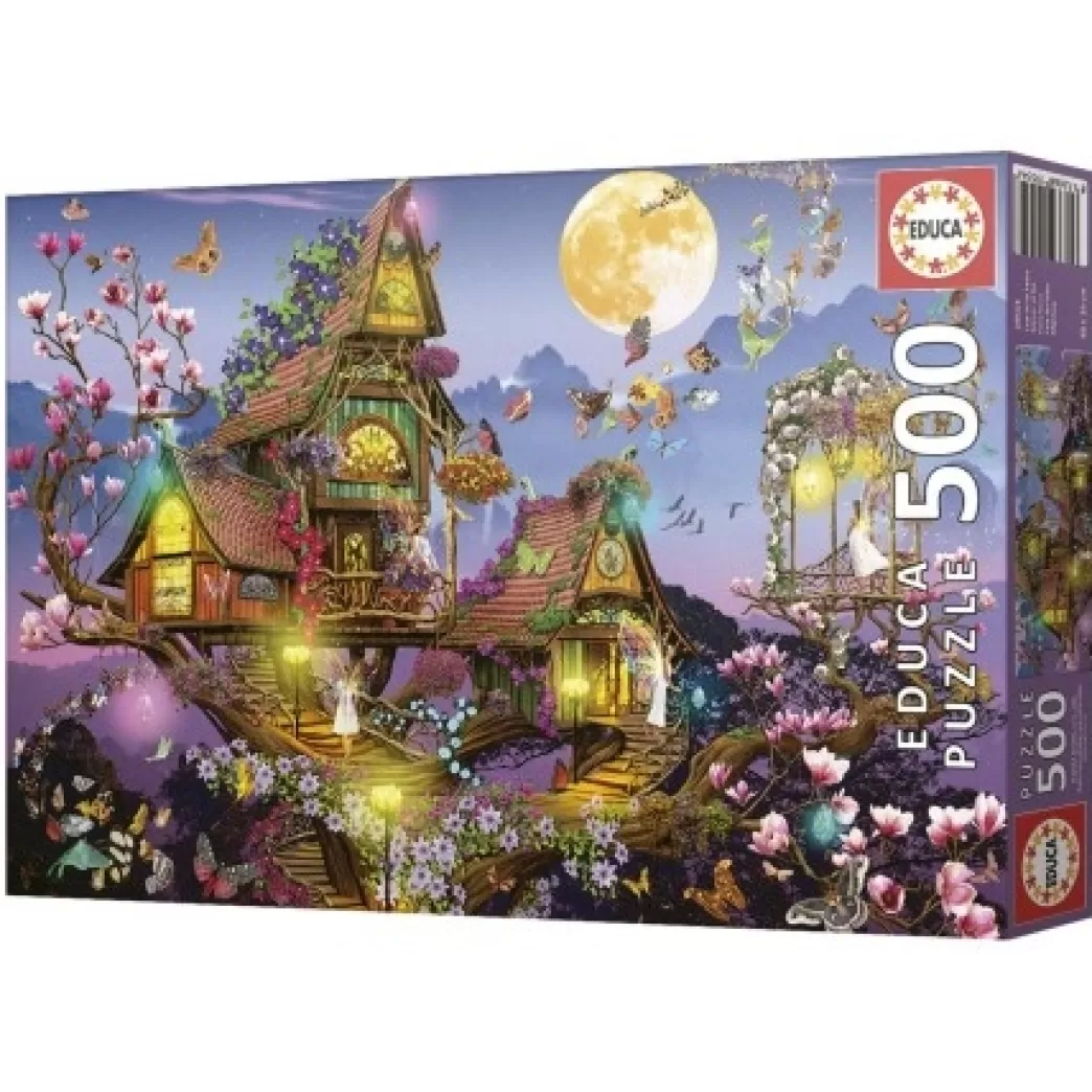Educa Fantasy Puzzels>: Fairy House (500) Fantasypuzzel