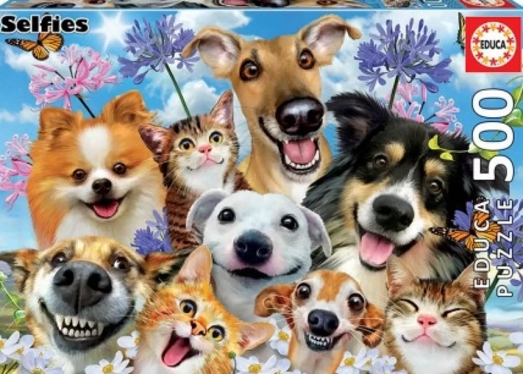 Educa Hondenpuzzels>: Fun In The Sun Selfie (500) Dierenpuzzel