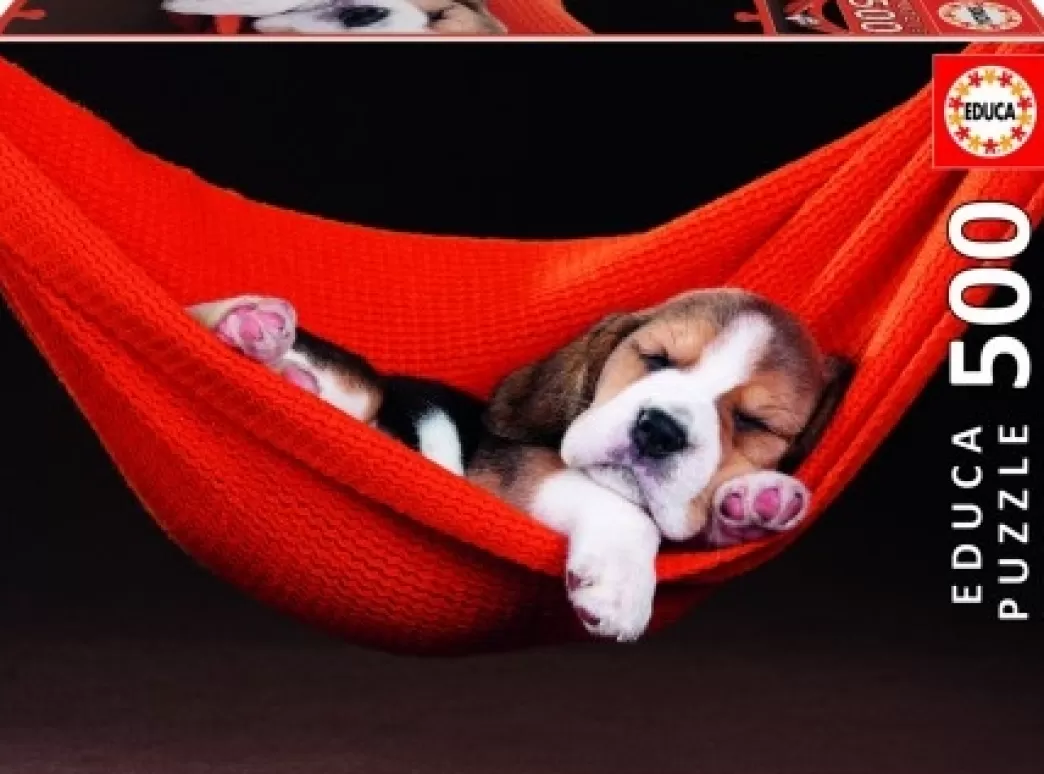 Educa Hondenpuzzels>: Sleeping In A Hammock (500) Hondenpuzzel