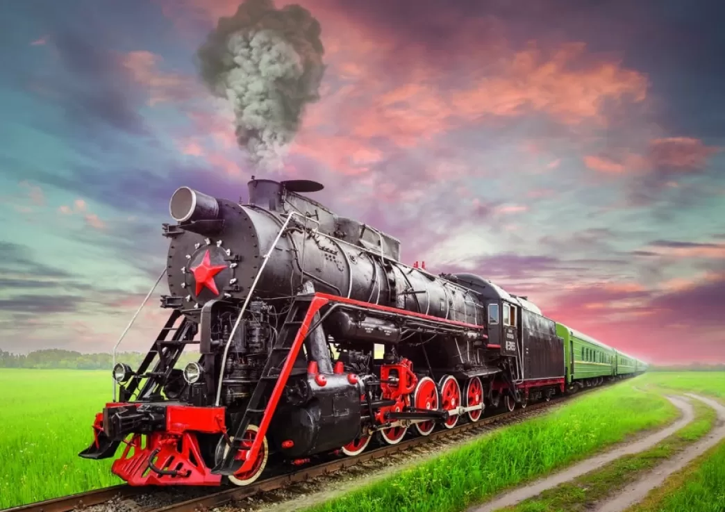 Educa Treinpuzzels>: Steam Train (2000) Treinpuzzel