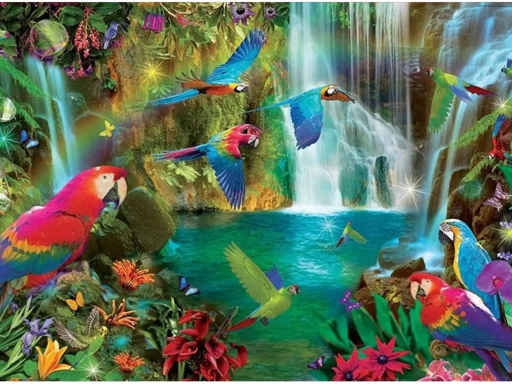 Educa Vogelpuzzels>: Tropical Parrots (1000) Vogelpuzzel