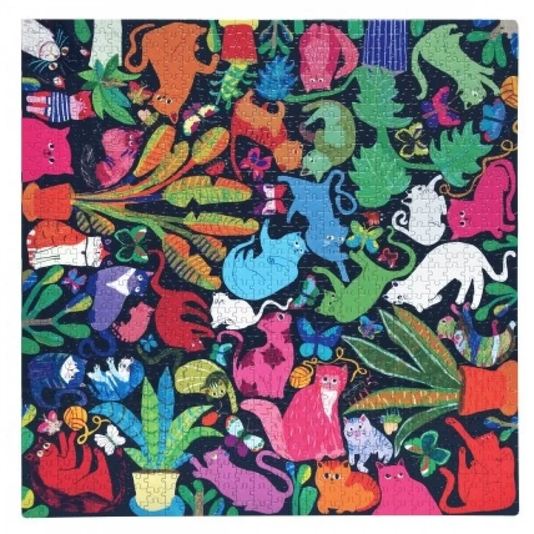 Eeboo Kattenpuzzels>: Cats At Work (1000) Kattenpuzzel