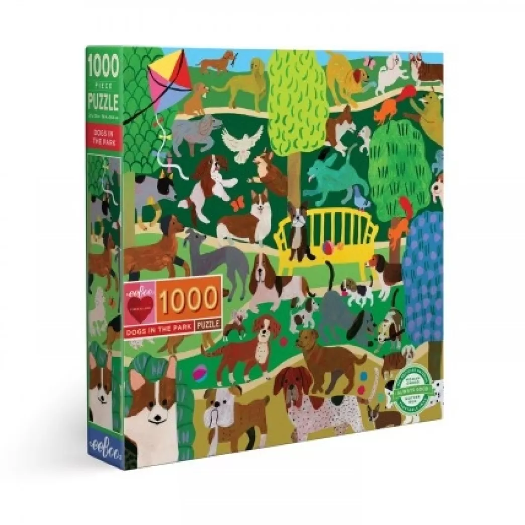 Eeboo Hondenpuzzels>: Dogs In The Park (1000) Hondenpuzzel