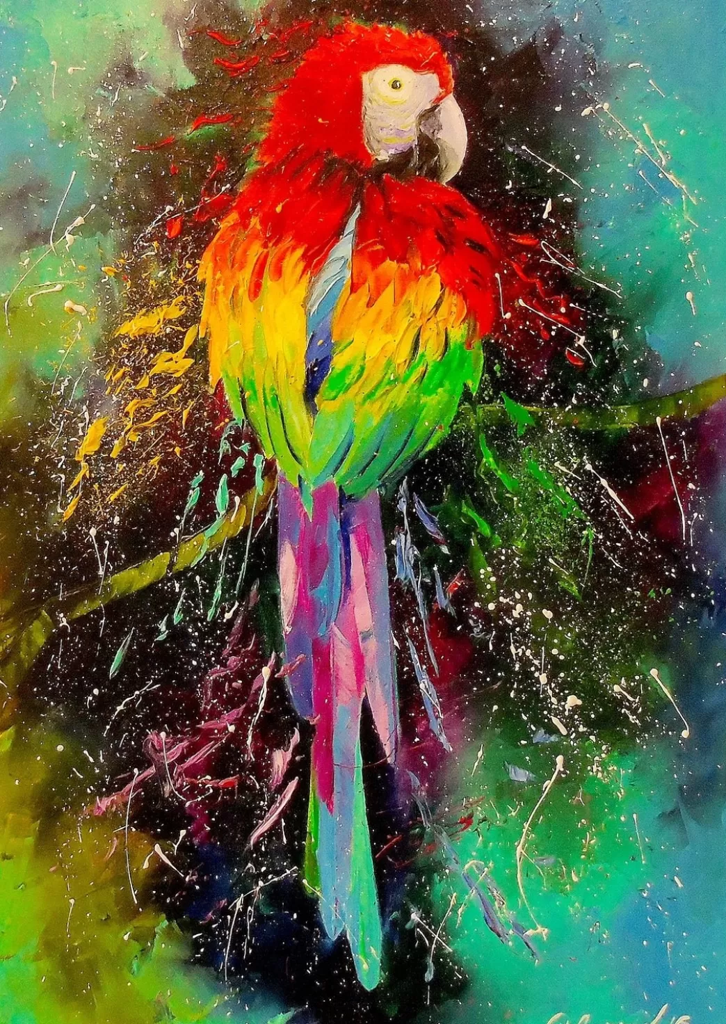 Enjoy Vogelpuzzels>: Colorful Parrot (1000) Verticale Puzzel