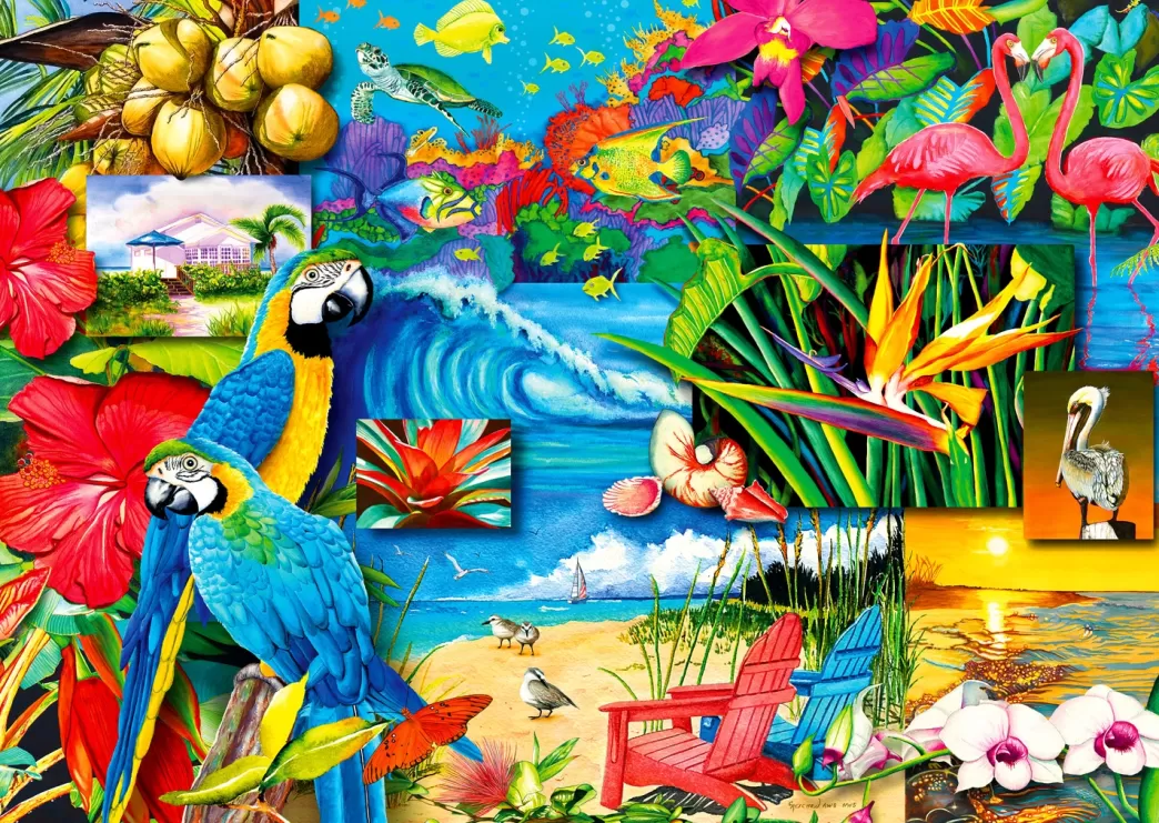 Enjoy Collage Puzzels>: Tropical Pleasures (1000) Legpuzzel