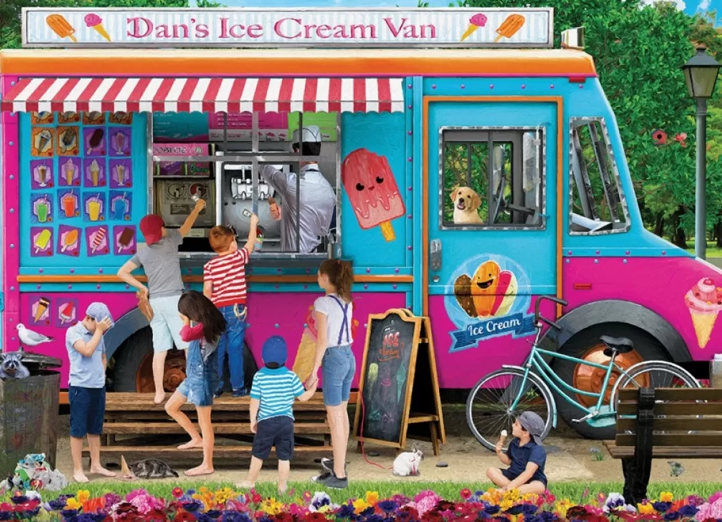 Eurographics Autopuzzels>: Dan's Ice Cream Van (1000) Legpuzzel