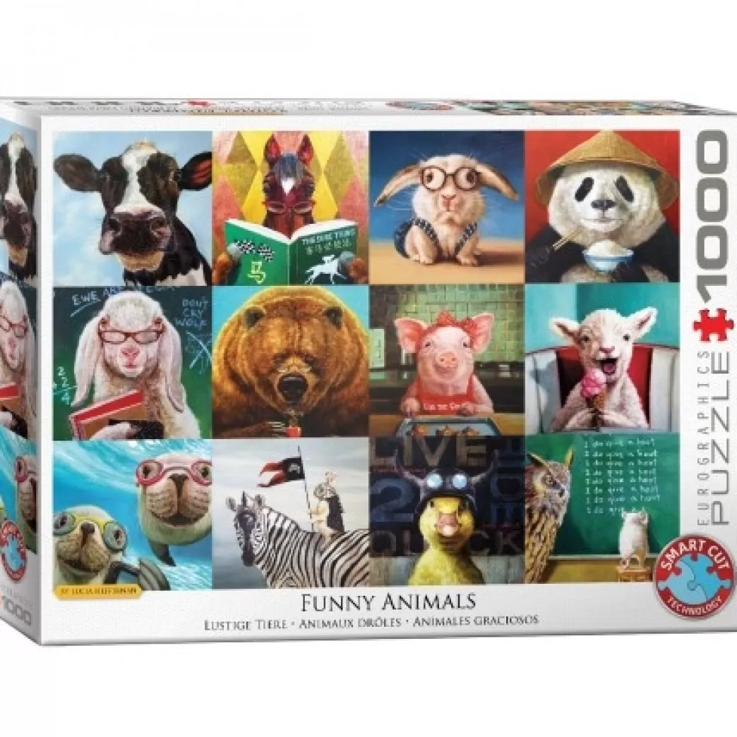 Eurographics Collage Puzzels>: Funny Animals (1000) Legpuzzel