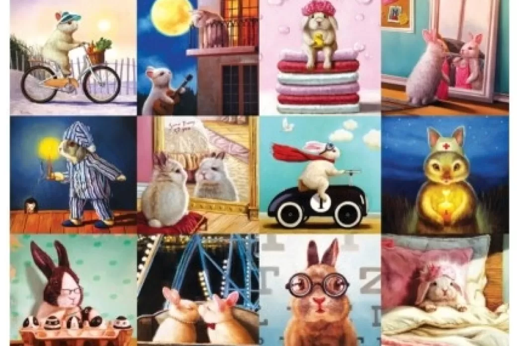 Eurographics Pasen Puzzels>: Funny Bunnies (1000) Konijnpuzzel
