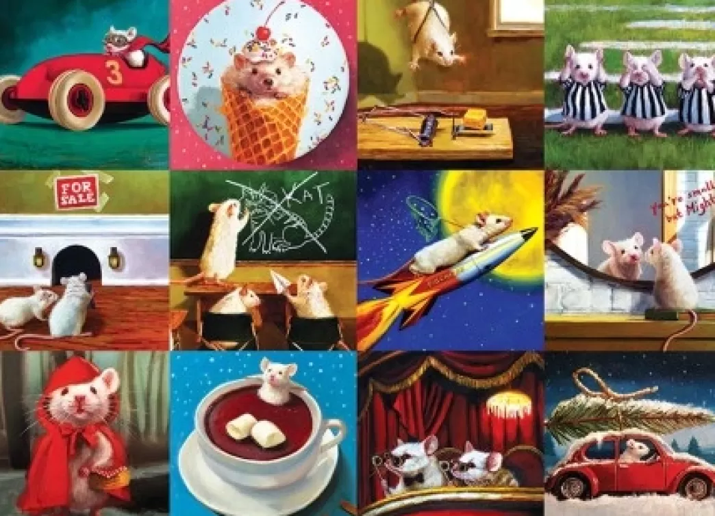 Eurographics Collage Puzzels>: Funny Mice (1000) Legpuzzel