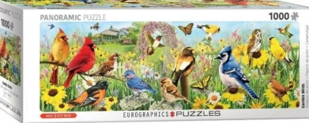 Eurographics Vogelpuzzels>: Garden Birds - Greg Giordano (1000) Panormapuzzel