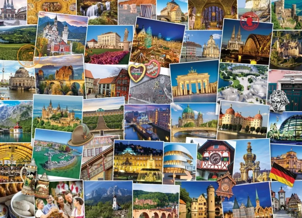 Eurographics Collage Puzzels>: Globetrotter - Germany (1000) Legpuzzel
