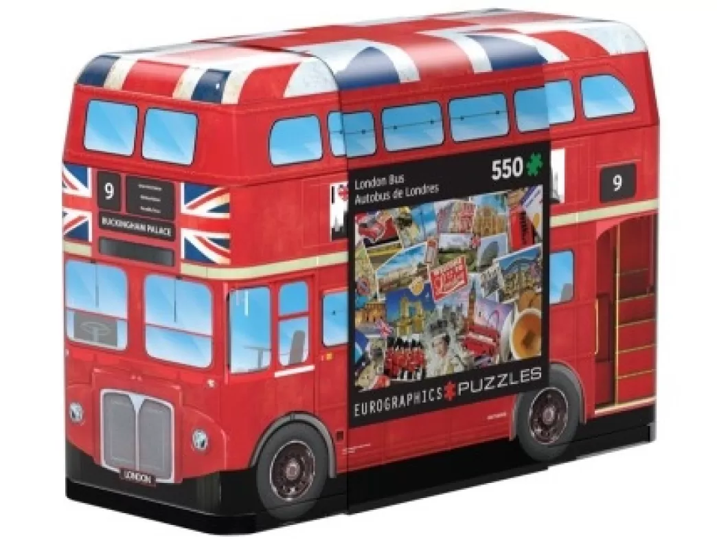 Eurographics Autopuzzels>: London Bus (550) Puzzel In Tinnen Blik