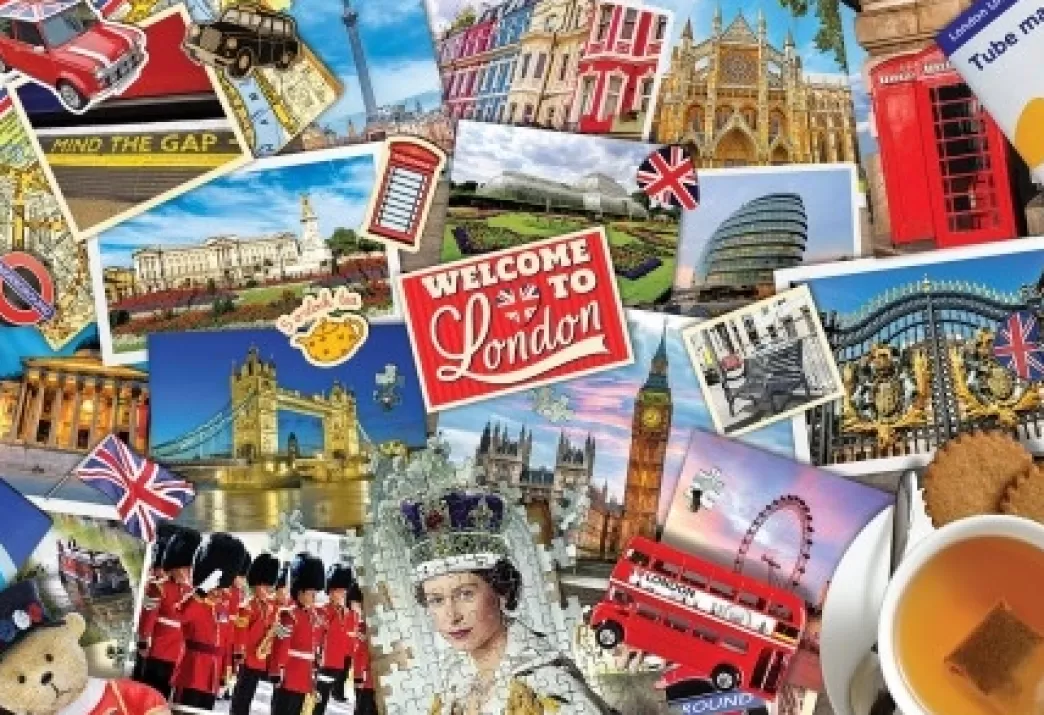Eurographics Autopuzzels>: London Bus (550) Puzzel In Tinnen Blik