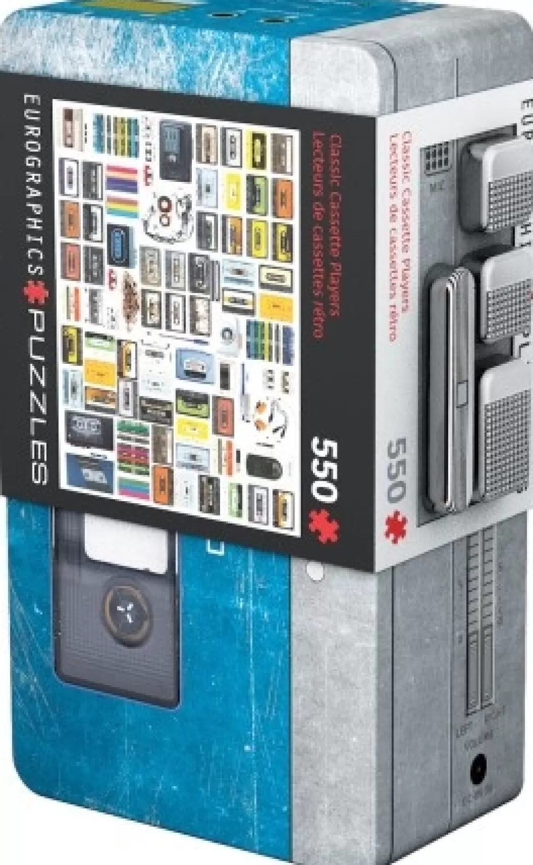 Eurographics Collage Puzzels>: Retro Cassette Player (550) Tinnen Blik