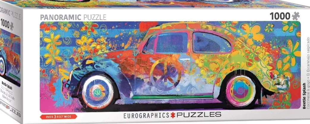 Eurographics Volkswagen Puzzels>: Volkswagen Beetle Splash (1000) Panorama Puzzel