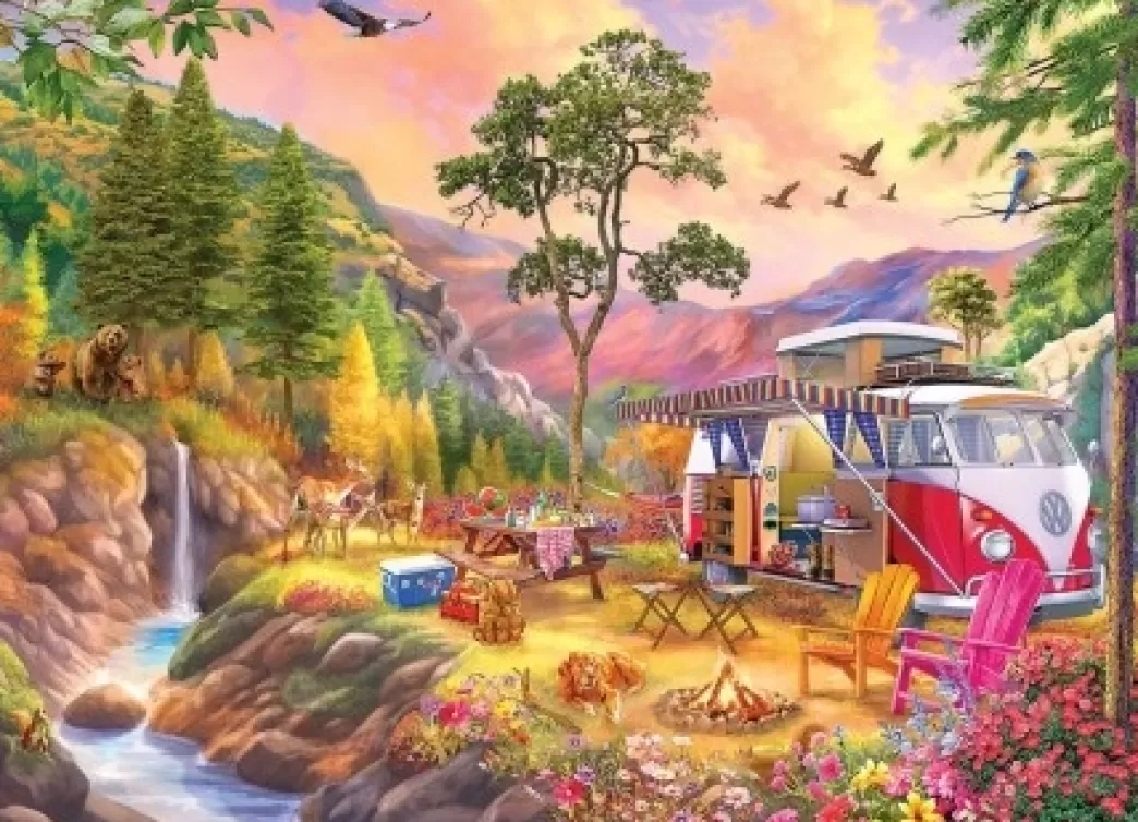Eurographics Volkswagen Puzzels>: Vw Bus Camper's Paradise (1000) Legpuzzel