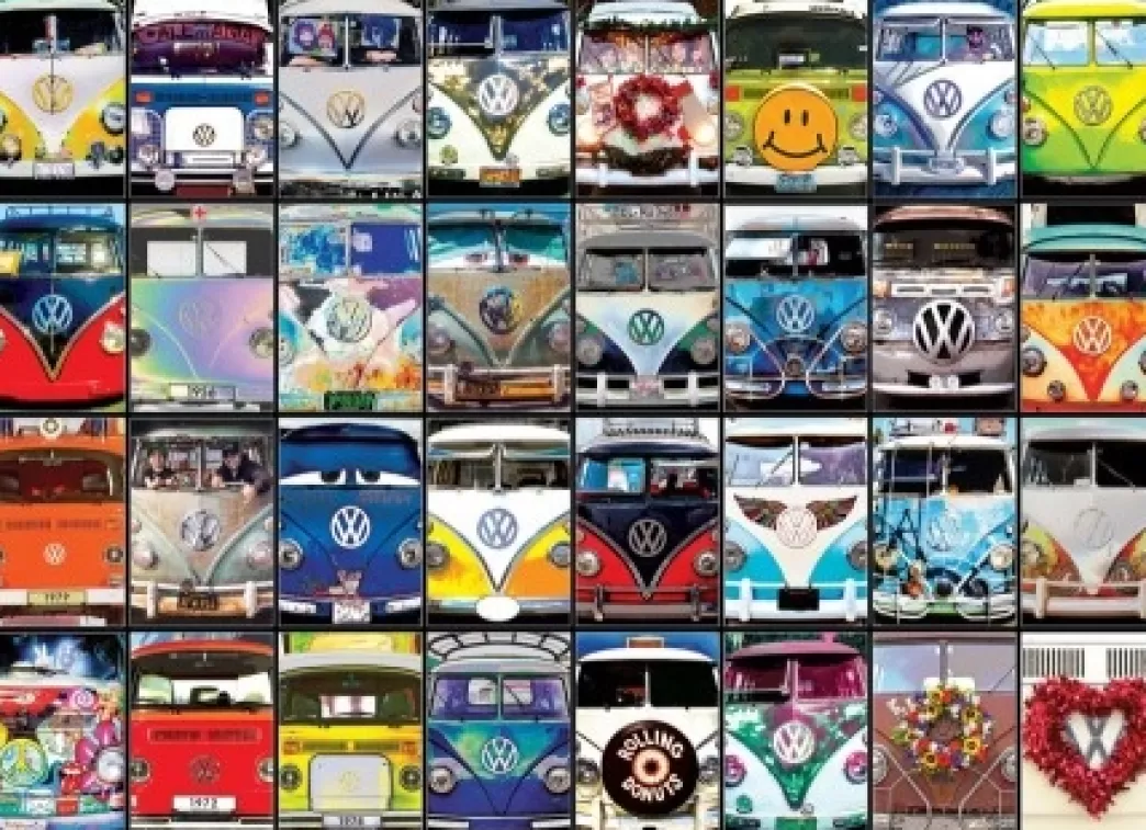 Eurographics Volkswagen Puzzels>: Vw Bus Cool Faces (1000) Volkswagen Puzzel