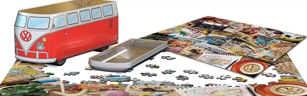 Eurographics Volkswagen Puzzels>: Vw Road Trips (550) Puzzel In Tinnen Blik
