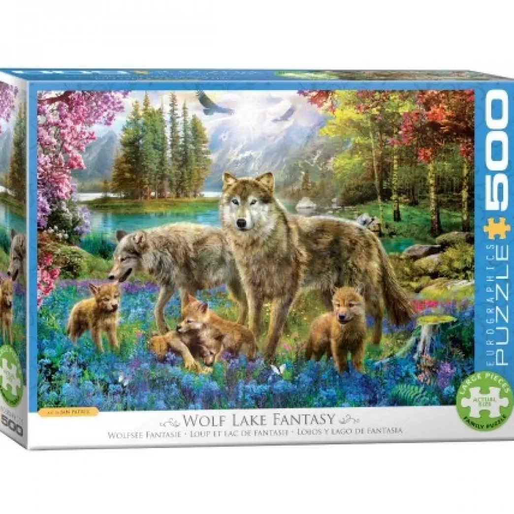 Eurographics Wolvenpuzzels>: Wolf Lake Fantasy (500Xl) Wolvenpuzzel