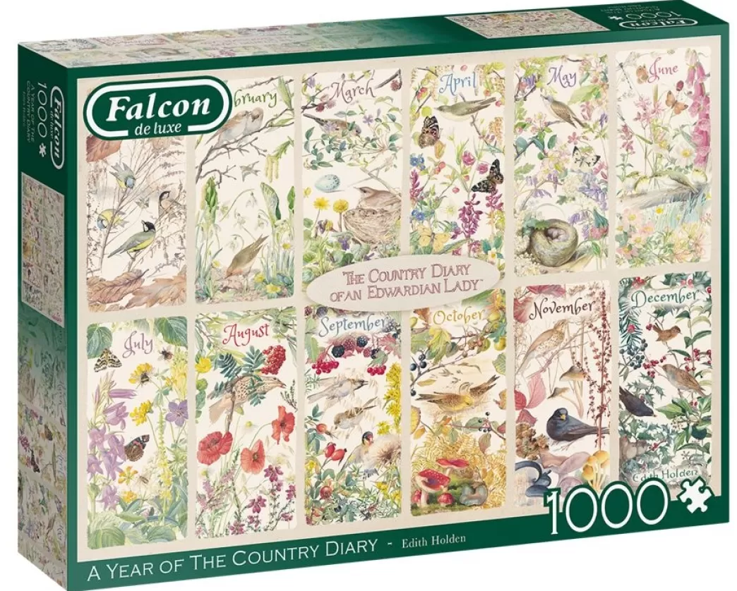 Falcon Collage Puzzels>: A Year Of The Country Diary (1000) Legpuzzel