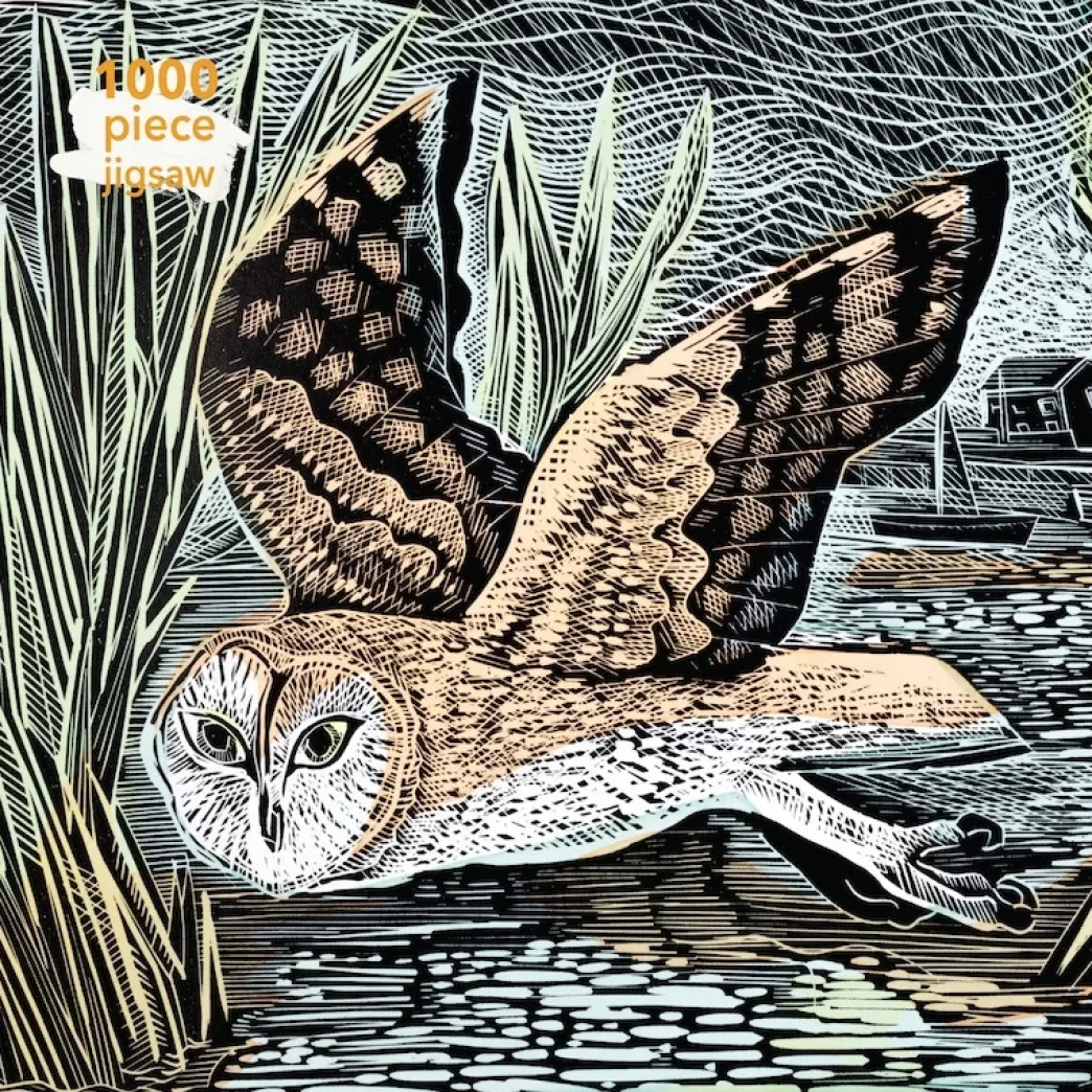 Flame Tree Publishing Vogelpuzzels>Flame Tree: Marsh Owl - Angela Harding (1000) Uilenpuzzel