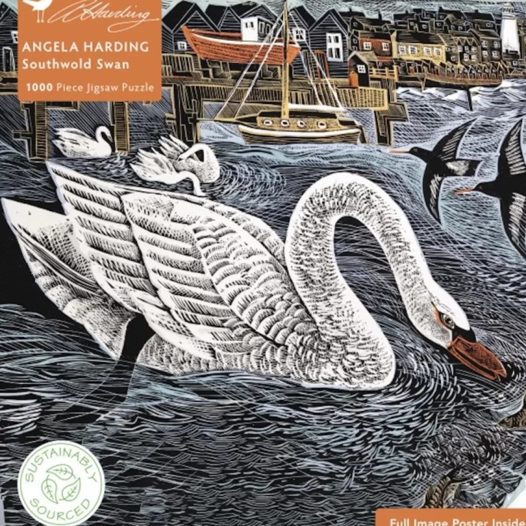 Flame Tree Publishing Vogelpuzzels>Flame Tree: Southwold Swan - Angela Harding (1000) Legpuzzel