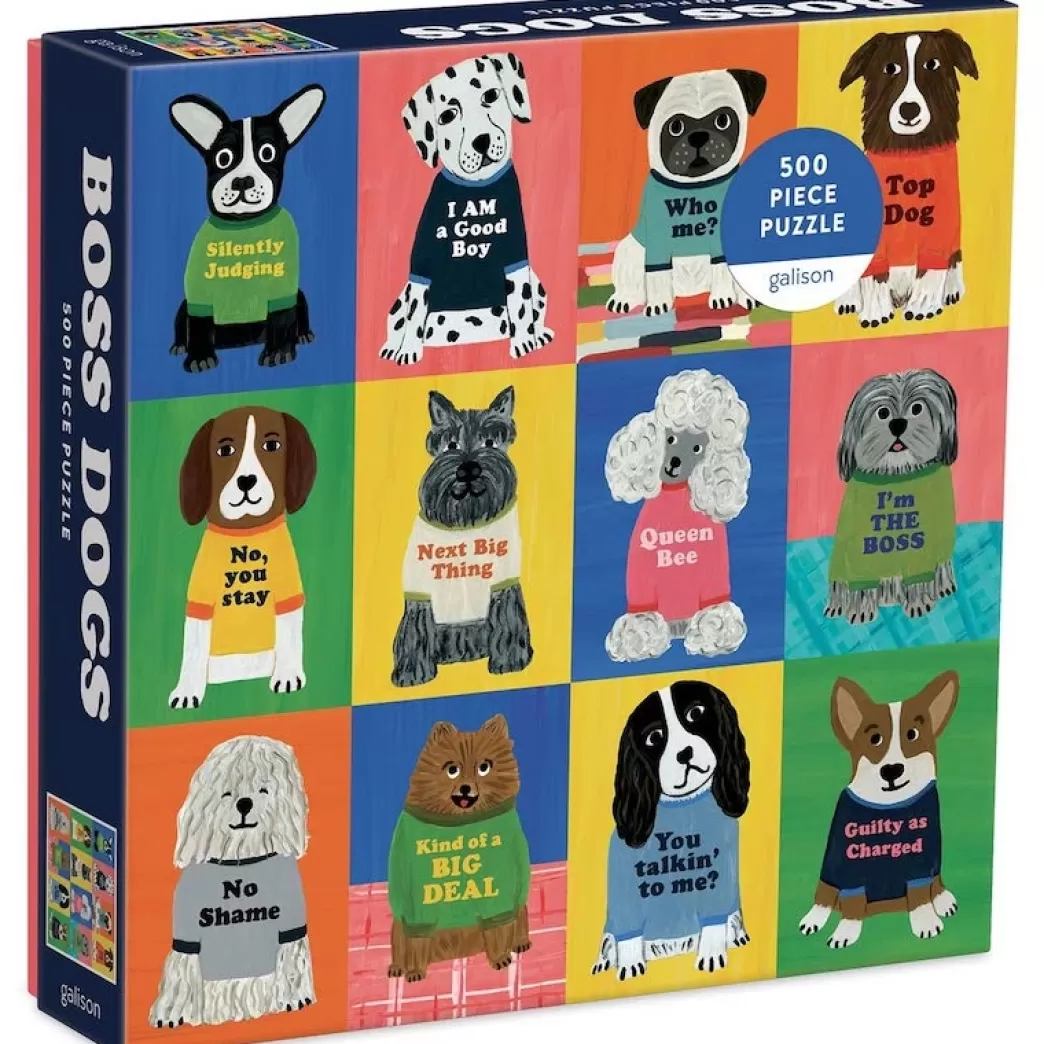 Galison Hondenpuzzels>: Boss Dogs (500) Hondenpuzzel