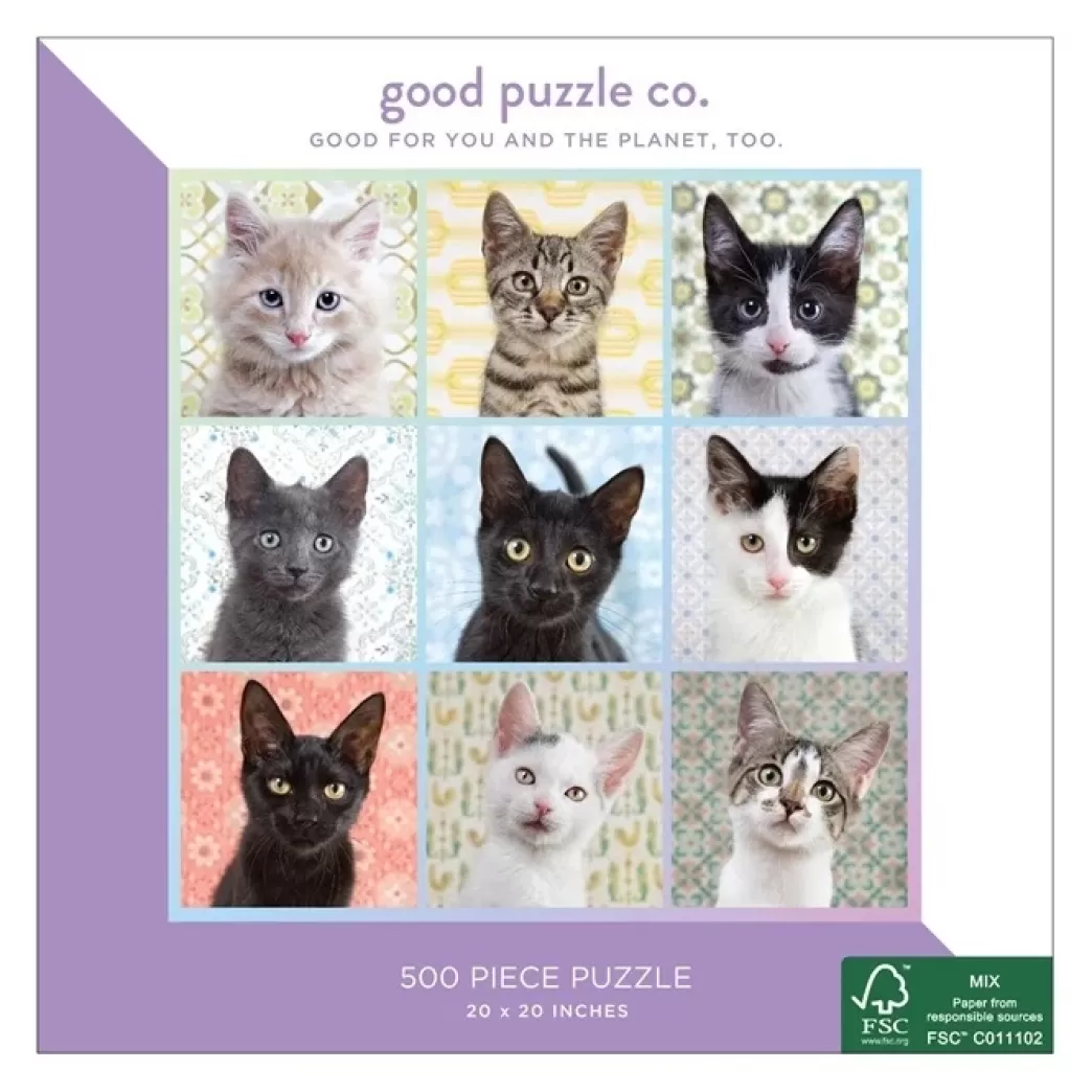 Galison Kattenpuzzels>: Cat Portraits (500) Kattenpuzzel