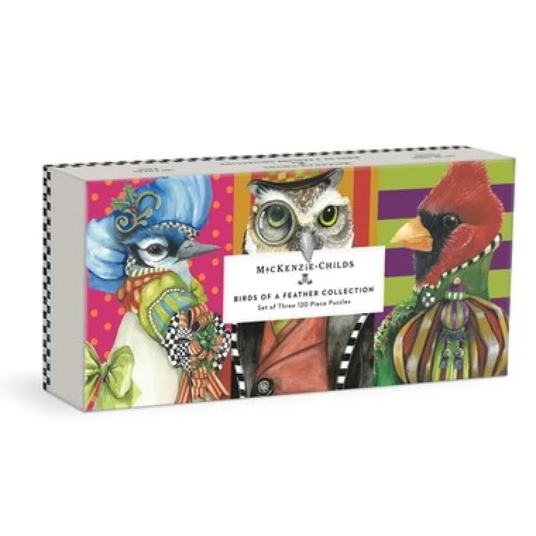 Galison Vogelpuzzels>: Mackenzie-Childs - Birds Of A Feather Collection (3X120) Vogelpuzzels