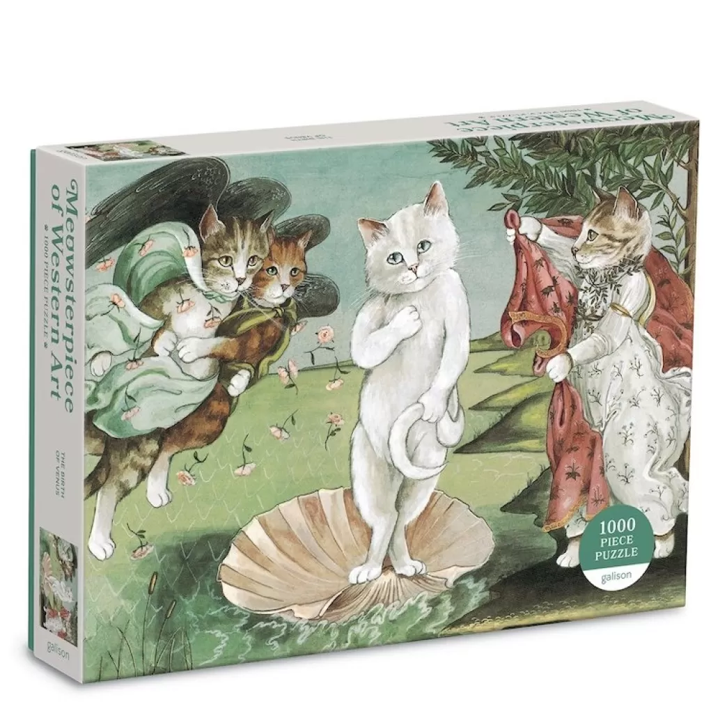 Galison Kattenpuzzels>: Meowsterpiece - The Birth Of Venus (1000) Kattenpuzzel