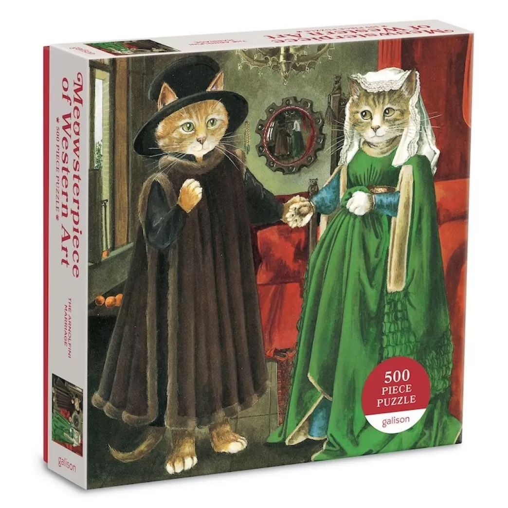 Galison Kattenpuzzels>: Meowsterpiece Of Western Art - Marriage (500) Kattenpuzzel