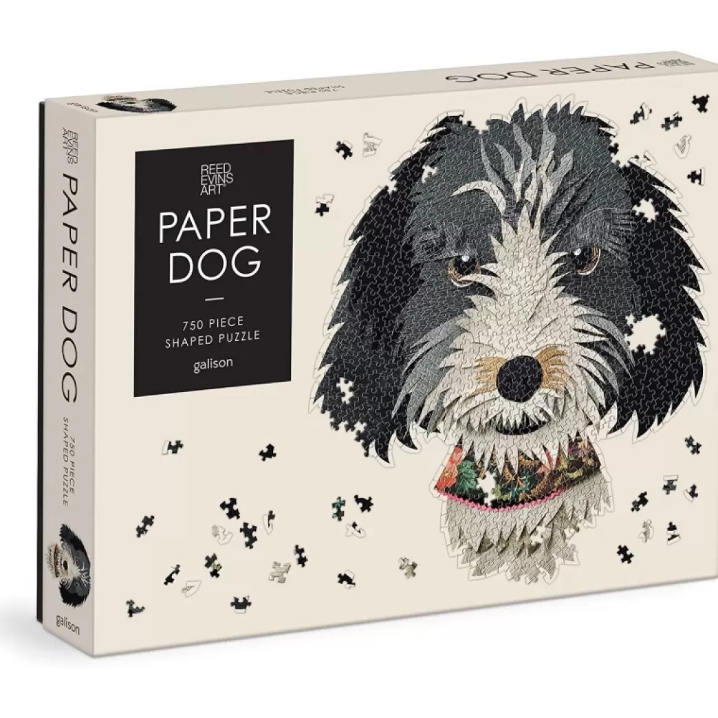 Galison Hondenpuzzels>: Paper Dog (750) Shaped Hondenpuzzel