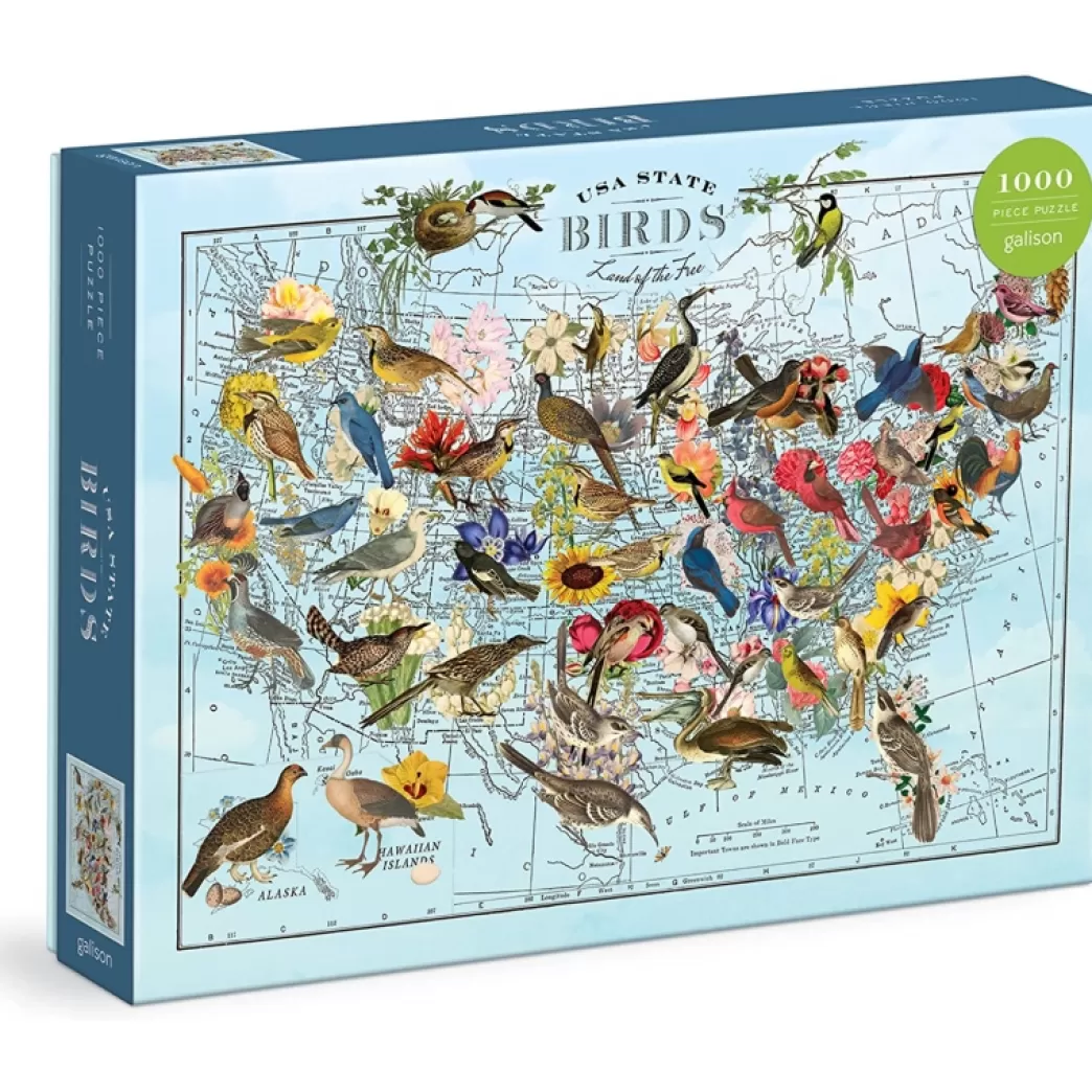 Galison Vogelpuzzels>: Usa State Birds (1000) Vogelpuzzel