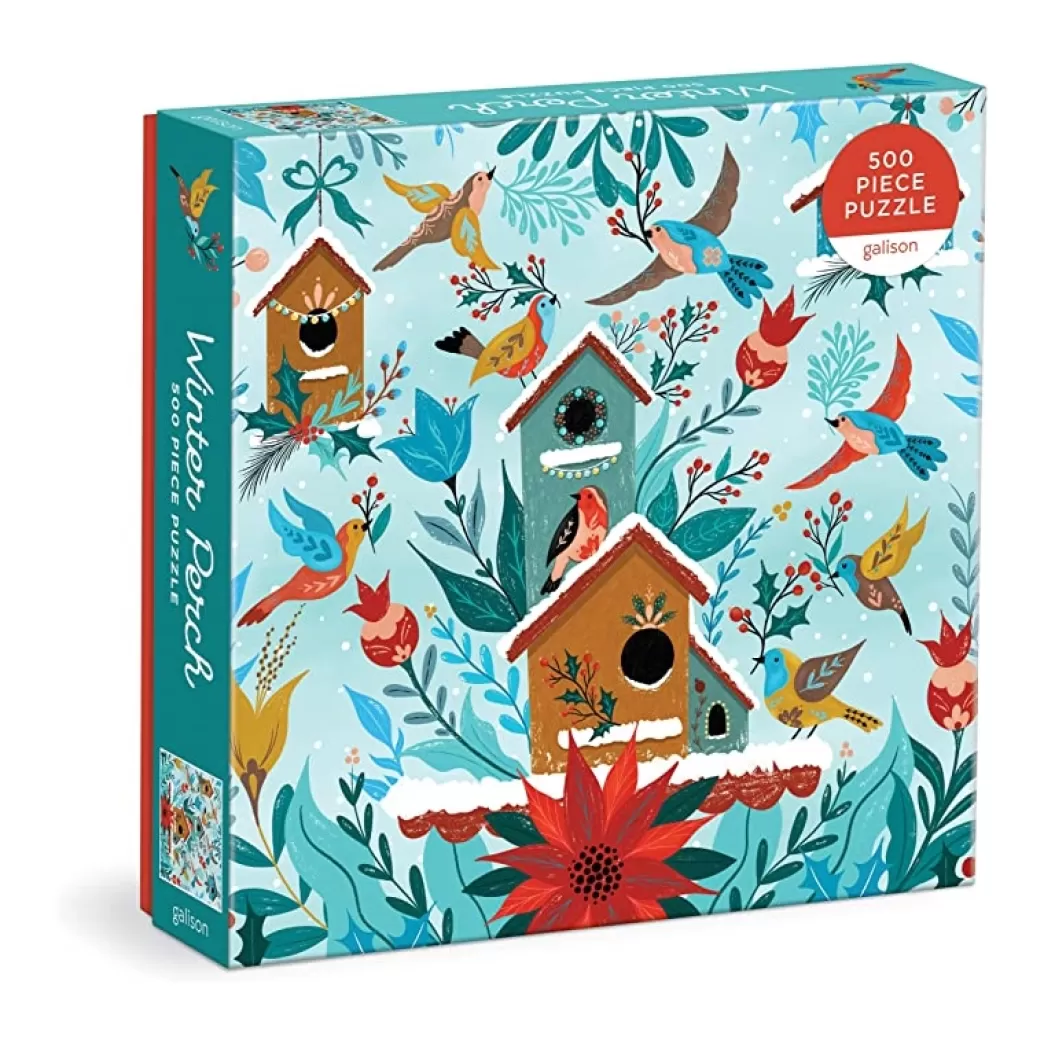 Galison Vogelpuzzels>: Winter Perch (500) Winterpuzzel