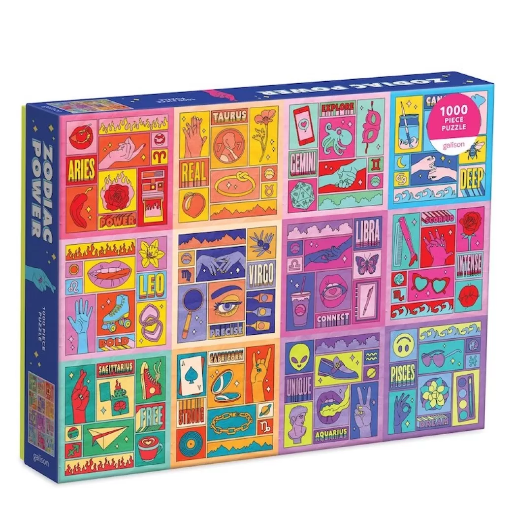 Galison Collage Puzzels>: Zodiac Power (1000) Legpuzzel