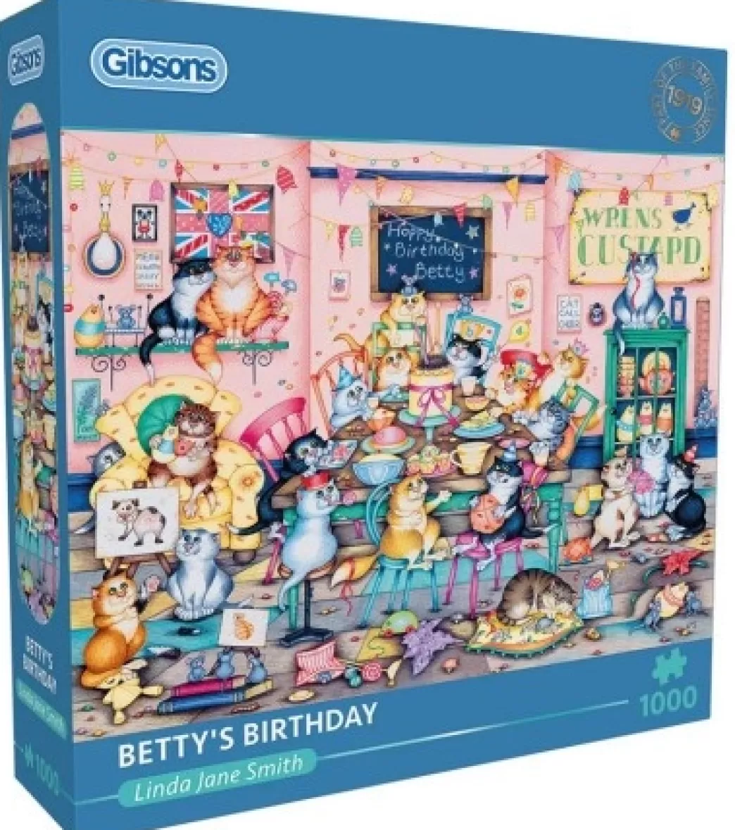 Gibsons Kattenpuzzels>: Betty's Birthday (1000) Legpuzzel