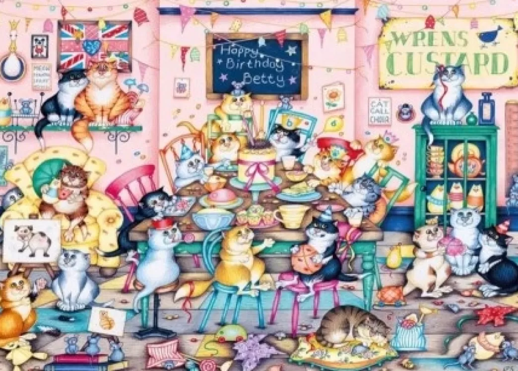 Gibsons Kattenpuzzels>: Betty's Birthday (1000) Legpuzzel