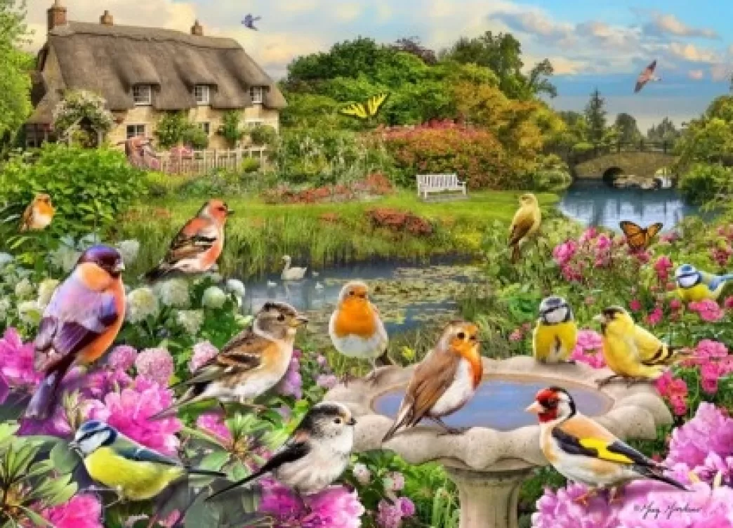 Gibsons Vogelpuzzels>: Birdsong By The Stream (1000) Vogelpuzzel