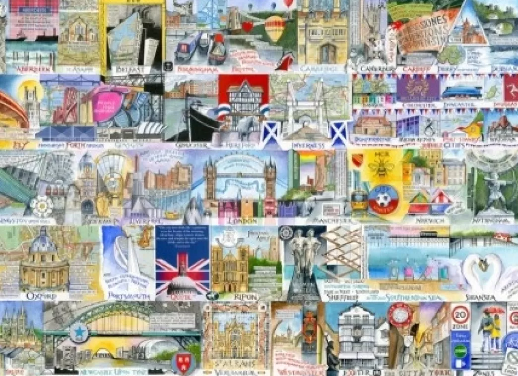 Gibsons Collage Puzzels>: Bright Lights And Big Cities (1000) Legpuzzel