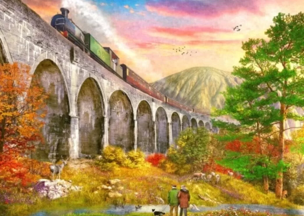 Gibsons Treinpuzzels>: Crossing Glenfinnan Viaduct (1000) Legpuzzel