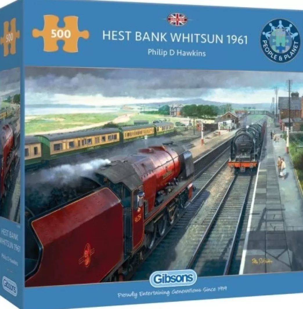 Gibsons Treinpuzzels>: Hest Bank Whitsun 1961 (500) Treinpuzzel
