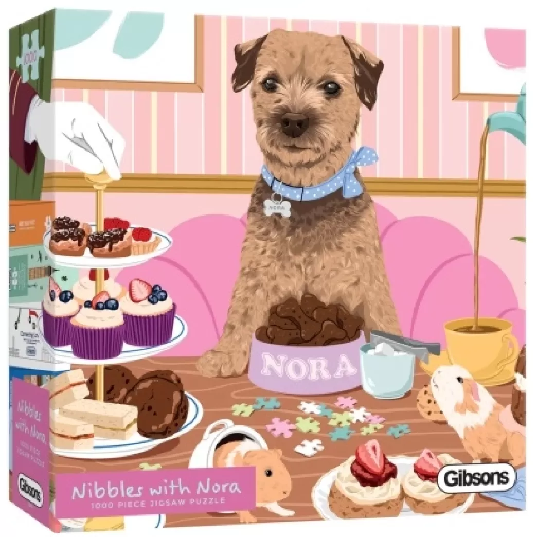 Gibsons Hondenpuzzels>: Nibbles With Nora (1000) Hondenpuzzel