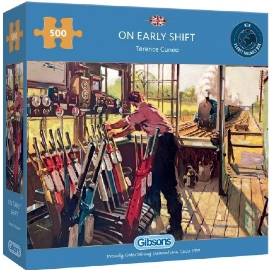Gibsons Treinpuzzels>: On Early Shift (500) Legpuzzel