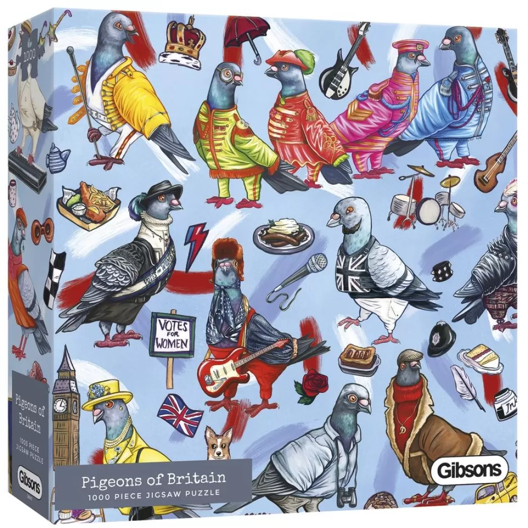 Gibsons Vogelpuzzels>: Pigeons Of Britain (1000) Vogelpuzzel